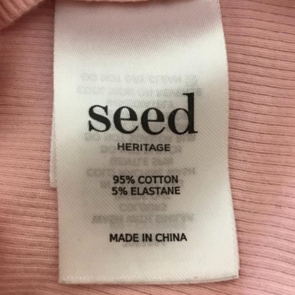 Light pink ribbed long sleeve baby shirt - Picture 5 of 5